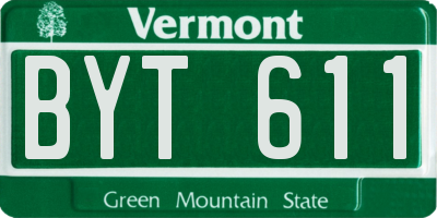 VT license plate BYT611