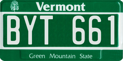 VT license plate BYT661