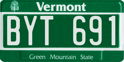 VT license plate BYT691
