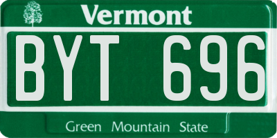 VT license plate BYT696