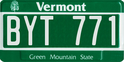 VT license plate BYT771