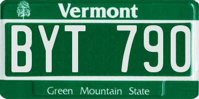 VT license plate BYT790