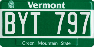 VT license plate BYT797