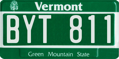 VT license plate BYT811
