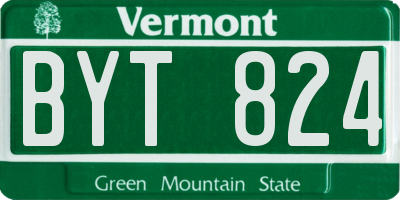 VT license plate BYT824