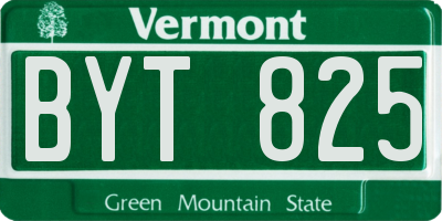 VT license plate BYT825