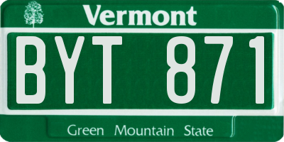 VT license plate BYT871