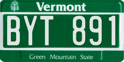 VT license plate BYT891