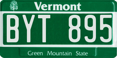 VT license plate BYT895