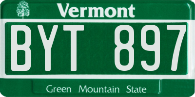 VT license plate BYT897