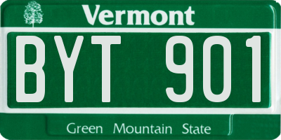 VT license plate BYT901