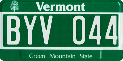 VT license plate BYV044