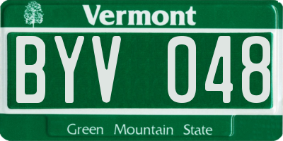 VT license plate BYV048