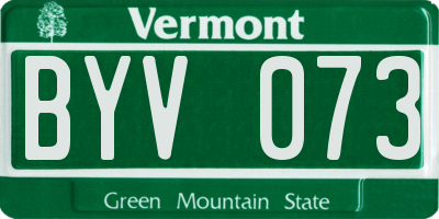 VT license plate BYV073
