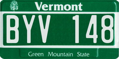 VT license plate BYV148