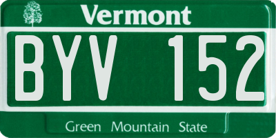 VT license plate BYV152