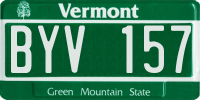 VT license plate BYV157