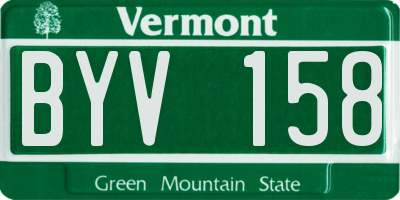 VT license plate BYV158