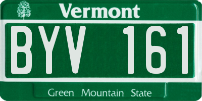 VT license plate BYV161