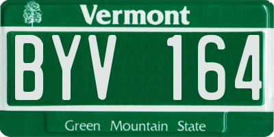 VT license plate BYV164
