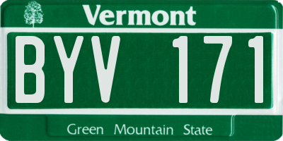 VT license plate BYV171