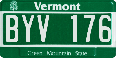VT license plate BYV176