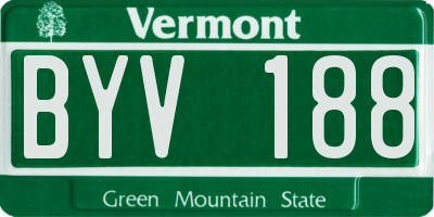VT license plate BYV188