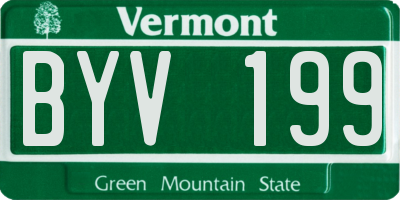 VT license plate BYV199
