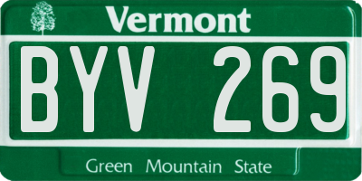 VT license plate BYV269