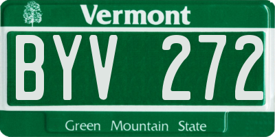VT license plate BYV272