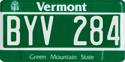VT license plate BYV284