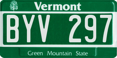 VT license plate BYV297