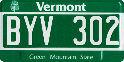 VT license plate BYV302