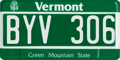 VT license plate BYV306
