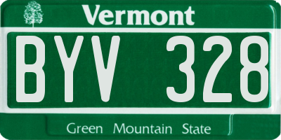 VT license plate BYV328