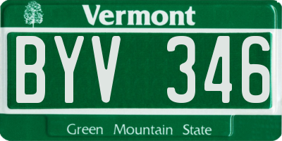 VT license plate BYV346