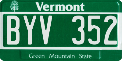 VT license plate BYV352