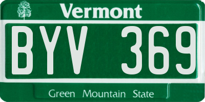 VT license plate BYV369