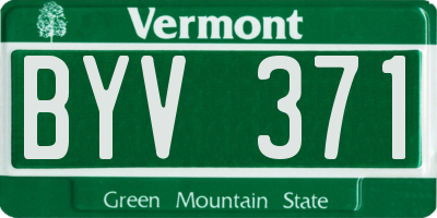 VT license plate BYV371