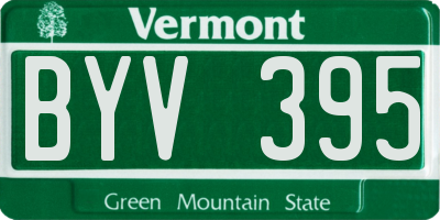 VT license plate BYV395