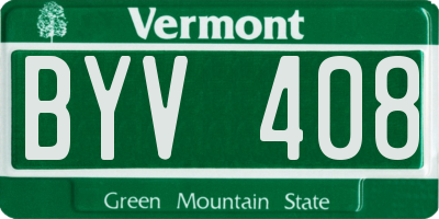 VT license plate BYV408