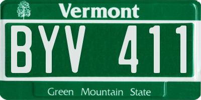 VT license plate BYV411