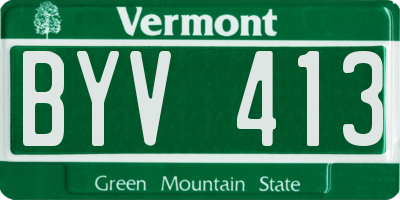 VT license plate BYV413