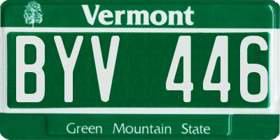 VT license plate BYV446