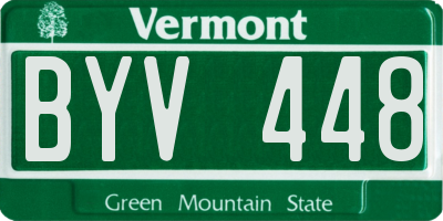 VT license plate BYV448