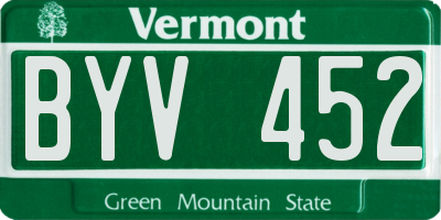 VT license plate BYV452
