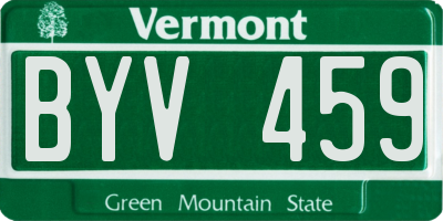 VT license plate BYV459