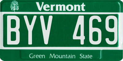 VT license plate BYV469