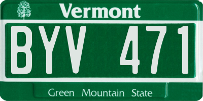 VT license plate BYV471