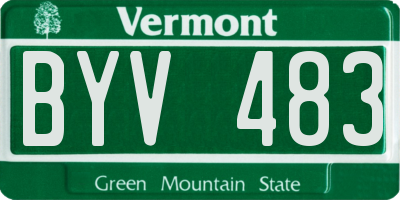 VT license plate BYV483
